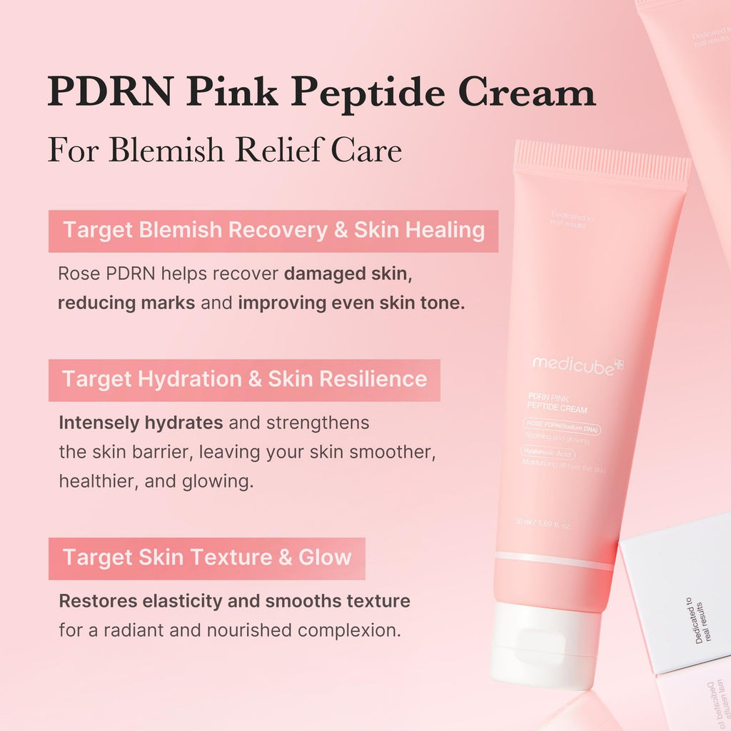 Medicube PDRN Pink Hyaluronic Moisturizing Cream | Blemish Recovery, Relief &...