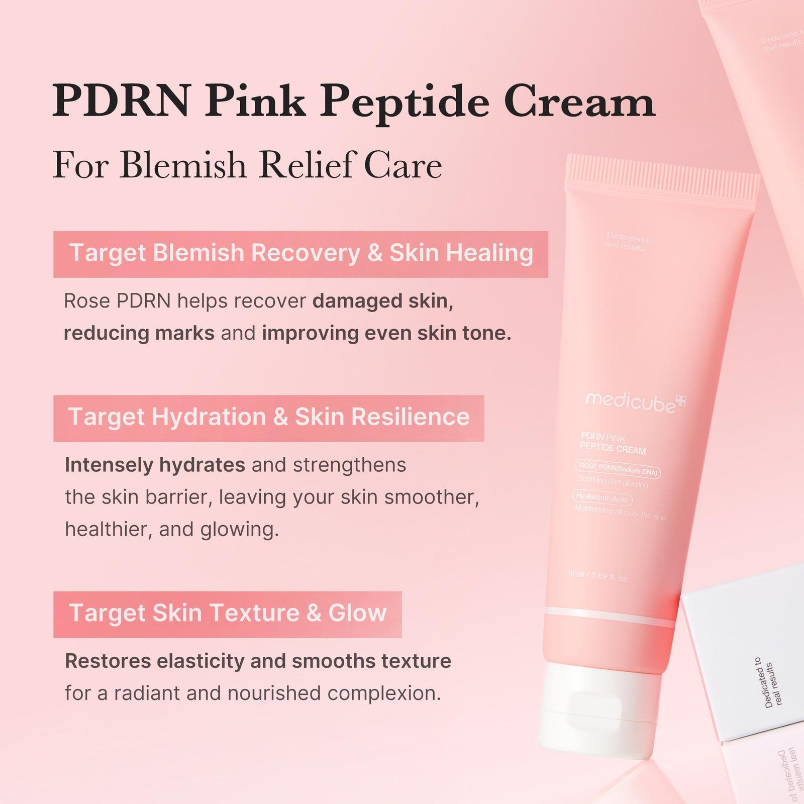 Medicube PDRN Pink Hyaluronic Moisturizing Cream | Blemish Recovery, Relief &...