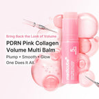 PDRN Pink Collagen Volume Multi Balm Stick | Volufiline, PDRN, NAD, Collagen | Face & Body Balm for Under-Eyes, Neck, Forehead, Smile Lines, Lips | Plumping, Radiance, Line Care | K-Beauty